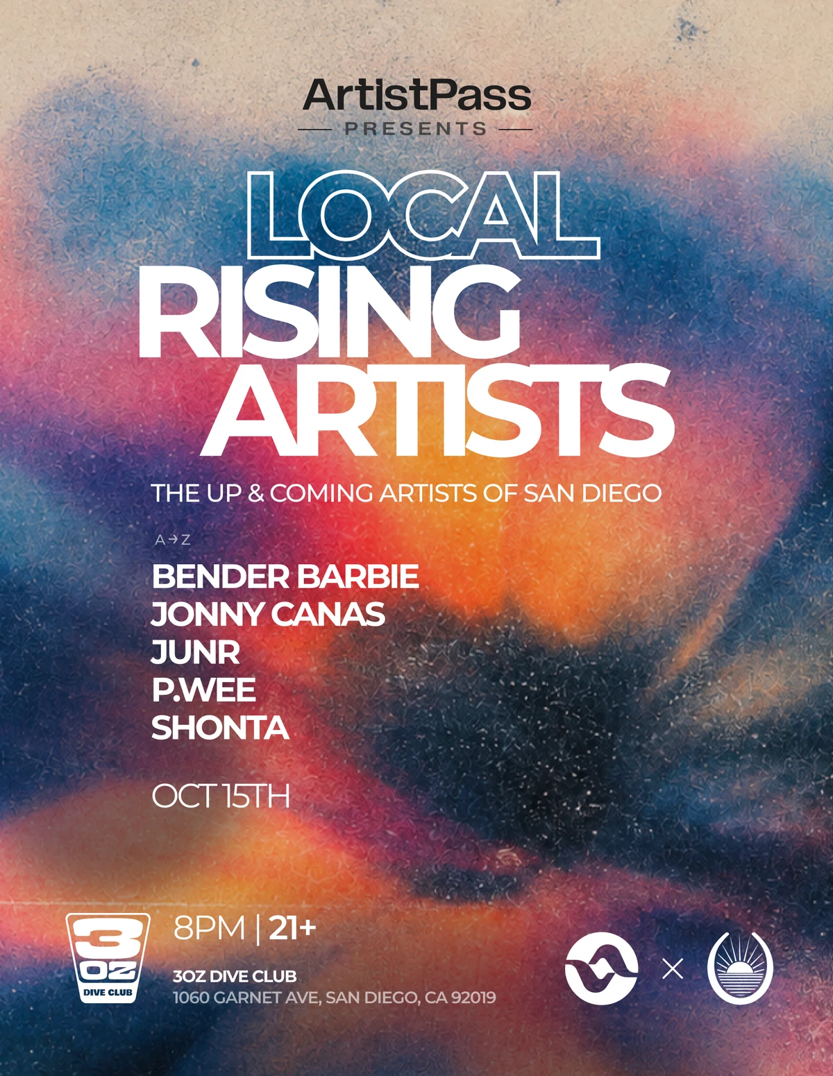Local Rising Artists San Diego Vol. 1 event poster